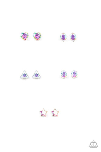 Kids Iridescent Earrings - Heart