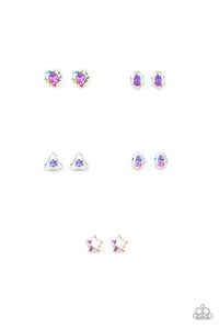 Kids Iridescent Earrings - Heart