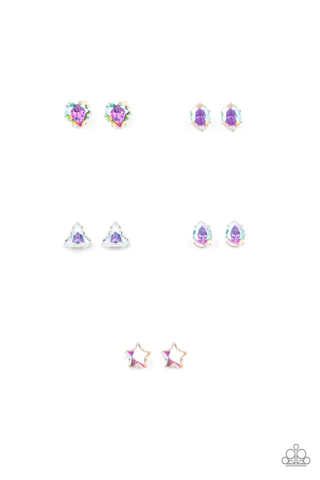 Kids Iridescent Earrings - Heart