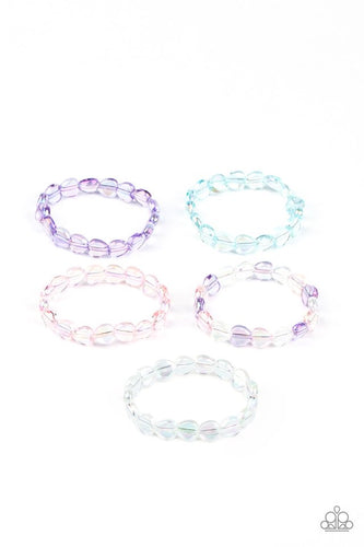 Iridescent Heart Bracelet - White