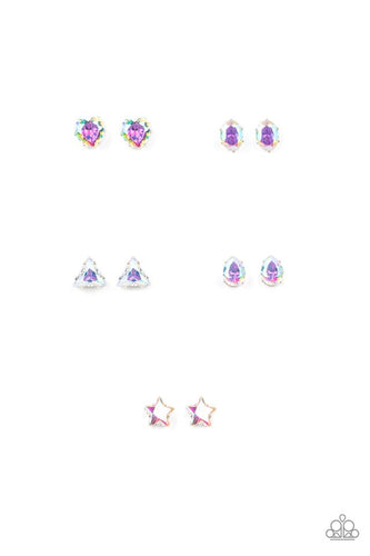 Kids Iridescent Earrings - Triangle